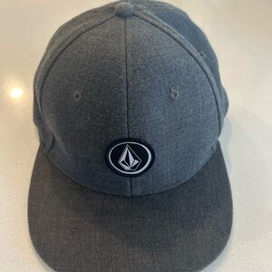 Volcom Charcoal Gray Patch Logo Snapback